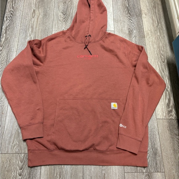 Carhartt Men's Brick Red Hoodie - Picture 2 of 11